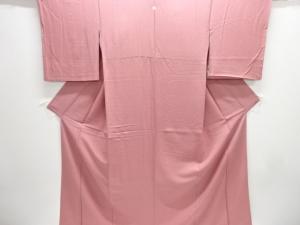 織柄一つ紋色無地着物